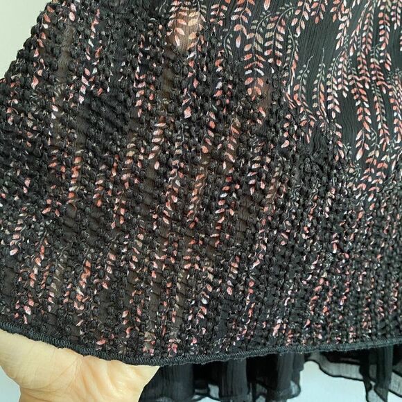 COPY - Free People Floral Embroidered Long Sleeves Sheer Mini Dress - Picture 3 of 8